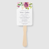 Lebhaftes Bloom-Hochzeitsprogramm Fächer (Vorderseite)