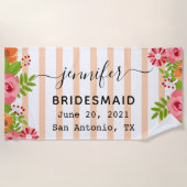 Lebhaftes Bloom-Junggeselinnen-Abschied-Geschenk Strandtuch (Vorderseite)