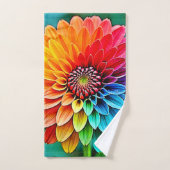 Lebhaftes Bloom of Hope and Joy Design Badhandtuch Set (Handtuch)