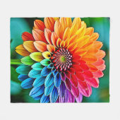 Lebhaftes Bloom of Hope and Joy Design Fleecedecke (Vorderseite (Horizontal))