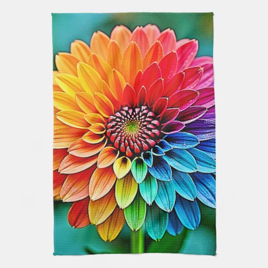Lebhaftes Bloom of Hope and Joy Design Geschirrtuch (Vertikal)