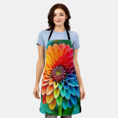 Lebhaftes Bloom of Hope and Joy Design Schürze (Getragen)