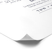 Lebhaftes Bloom Wedding Bar Menu Sign Poster (Ecke)