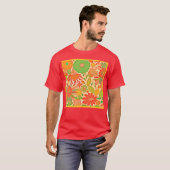 Lebhaftes Blossom Elegance Muster T-Shirt (Vorne ganz)