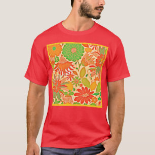 Lebhaftes Blossom Elegance Muster T-Shirt