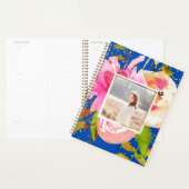 Lebhaftes Blue Floral- und Confetti-Foto Planer (Anzeige)
