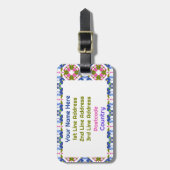 Lebhaftes Blue Girl's Women's Travel Baggage Gepäckanhänger (Vorderseite vertikal)