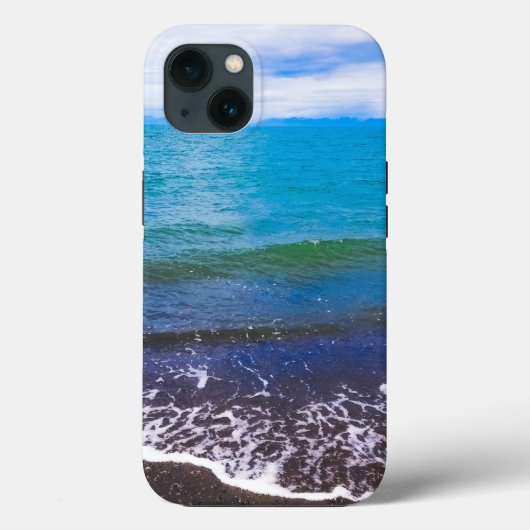 Lebhaftes Blue Ocean Waves iPhone Case (Rückseite)