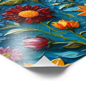 Lebhaftes Blumenband Fotodruck (Ecke)