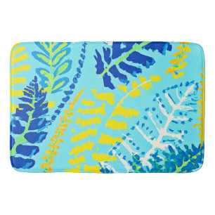 Lebhaftes Blumendesign Badematte