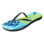 Lebhaftes Blumendesign Badesandalen (Schrägansicht)