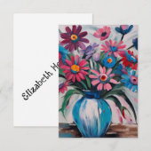 Lebhaftes Blumendesign Dankeskarte (Vorne/Hinten)