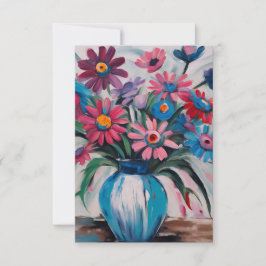 Lebhaftes Blumendesign Dankeskarte