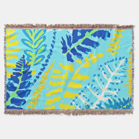 Lebhaftes Blumendesign Decke (Vorderseite)