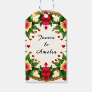 Lebhaftes Blumendesign Geschenkanhänger