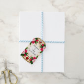 Lebhaftes Blumendesign Geschenkanhänger (Mit Garn)