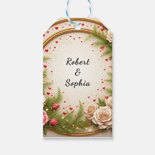 Lebhaftes Blumendesign Geschenkanhänger (Vorderseite)
