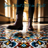 Lebhaftes Blumendesign in aufwändigen Keramiken-Fl Fliese