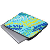 Lebhaftes Blumendesign Laptopschutzhülle (Vorne Knopf)