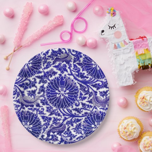 Lebhaftes Blumendesign Pappteller (Party)