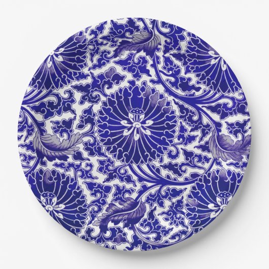 Lebhaftes Blumendesign Pappteller (Vorderseite)