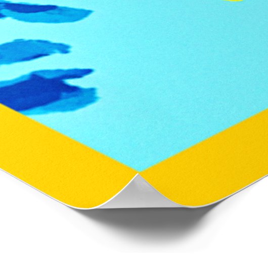 Lebhaftes Blumendesign Poster (Ecke)