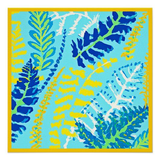 Lebhaftes Blumendesign Poster (Vorderseite)