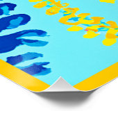 Lebhaftes Blumendesign Poster (Ecke)