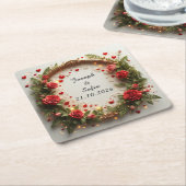 Lebhaftes Blumendesign Rechteckiger Pappuntersetzer (angewinkelt)