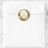 Lebhaftes Blumendesign Runder Aufkleber (Tasche)