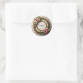 Lebhaftes Blumendesign Runder Aufkleber (Tasche)