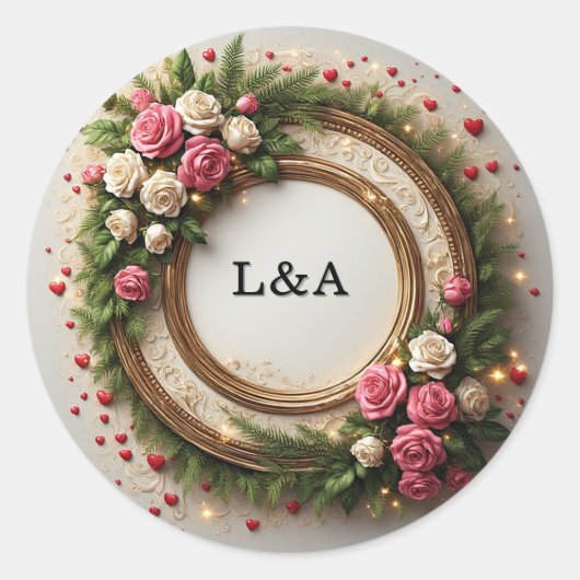 Lebhaftes Blumendesign Runder Aufkleber (Vorderseite)