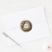 Lebhaftes Blumendesign Runder Aufkleber (Umschlag)