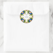 Lebhaftes Blumendesign Runder Aufkleber (Tasche)
