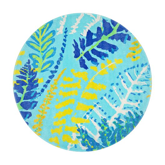 Lebhaftes Blumendesign Schneidebrett (Vorderseite)