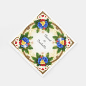 Lebhaftes Blumendesign Serviette (Ecke)