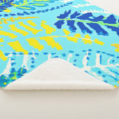 Lebhaftes Blumendesign Sherpadecke (3/4)