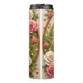 Lebhaftes Blumendesign Thermosbecher (Rückseite)