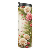 Lebhaftes Blumendesign Thermosbecher (Nach rechts gedreht)