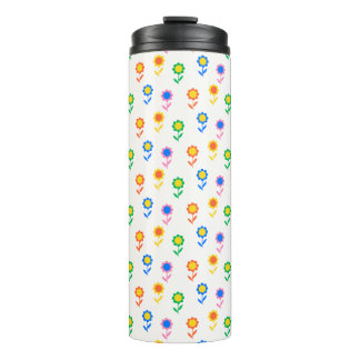 Lebhaftes Blumendesign Thermosbecher