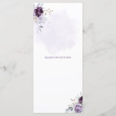 Lebhaftes Blumenmenü Menükarte (Rückseite)