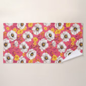 Lebhaftes Blumenmuster Badehandtuch (Badehandtuch)