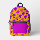 Lebhaftes Blumenmuster Bedruckter Rucksack (Vorderseite)