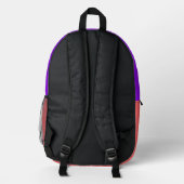Lebhaftes Blumenmuster Bedruckter Rucksack (Rückseite)