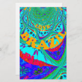 Lebhaftes Blumenmuster: brasilianischer Tribute Ea Briefpapier (Vorne/Hinten)