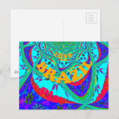 Lebhaftes Blumenmuster: brasilianischer Tribute Ea Einladungspostkarte (Vorne/Hinten)