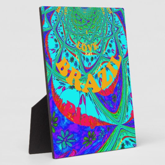 Lebhaftes Blumenmuster: brasilianischer Tribute Ea Fotoplatte (Seite)