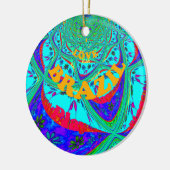 Lebhaftes Blumenmuster: brasilianischer Tribute Ea Keramikornament (Links)