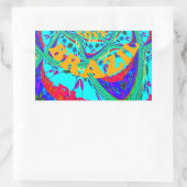 Lebhaftes Blumenmuster: brasilianischer Tribute Ea Rechteckiger Aufkleber (Tasche)