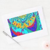 Lebhaftes Blumenmuster: brasilianischer Tribute Ea Rechteckiger Aufkleber (Umschlag)